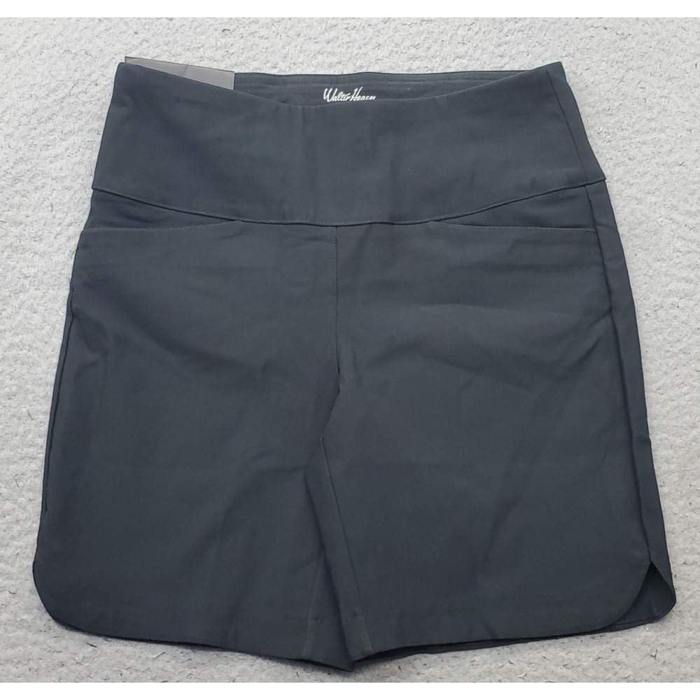 Walter Hagen Golf Performance Shorts Womens S Black Stretch Pull On 7'' Inseam
